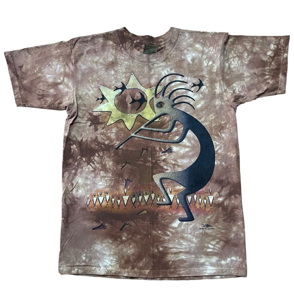 THE MOUNTAIN Vintage 1997 Kokopelli Tie Dye T-Shirt Tee Made in USA Size L